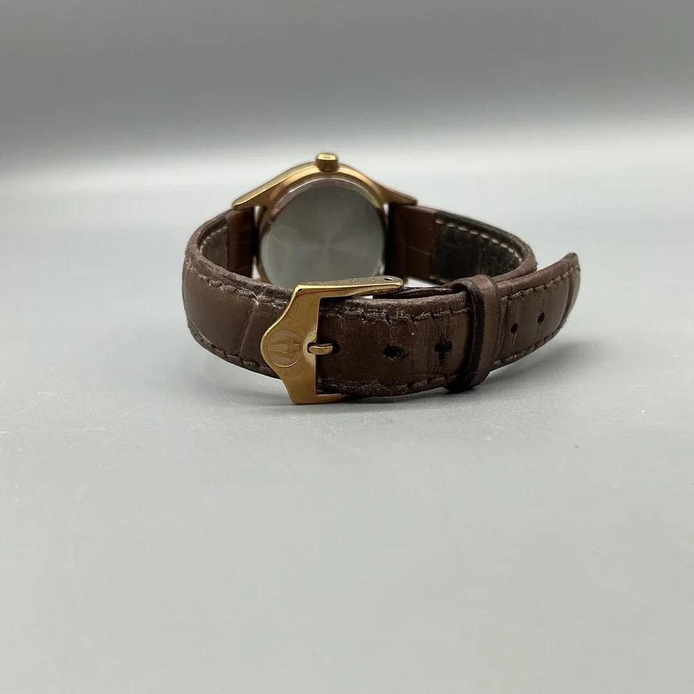 Bulova Womens Watch 28mm Rose Gold Tone 97L112 Brown Leather New Battery